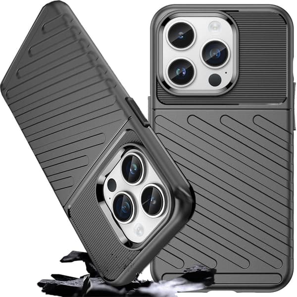 Thunder Case iPhone 14 Pro Max deksel, pansret deksel, svart