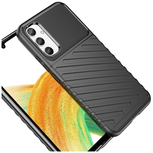 Thunder Deksel til Samsung Galaxy A34 5G, silikon pansret deksel svart