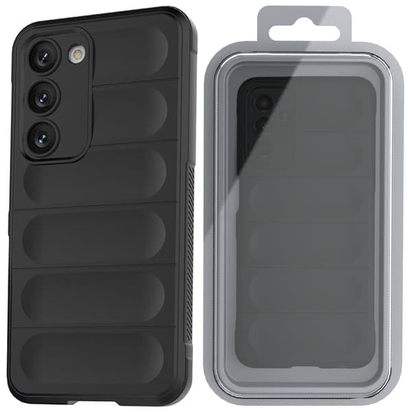 Magic Shield-deksel til Samsung Galaxy S23+, fleksibelt, pansret deksel, svart