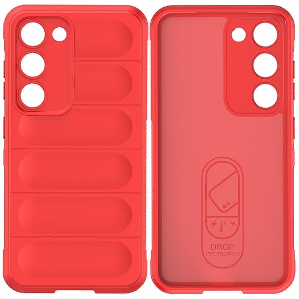 Magic Shield-deksel til Samsung Galaxy S23+, fleksibelt, pansret deksel, rødt
