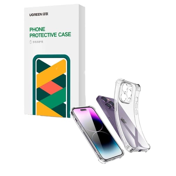 Ugreen Gel-deksel med forsterkede hjørner Bright Cushion-beskyttelsesveske for iPhone 14 Pro Max Transparent (LP604)
