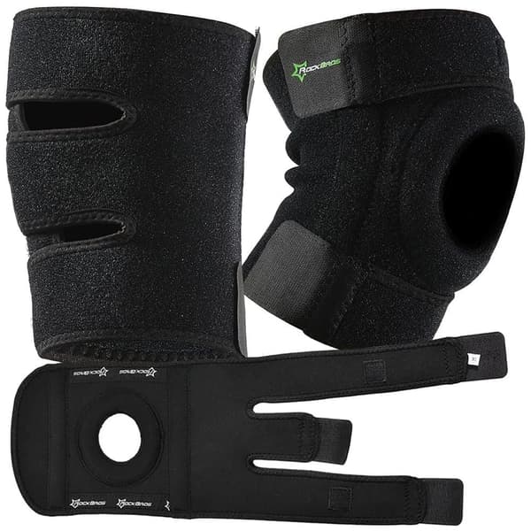 Rockbros LF1106L sportsbeskyttelse for kneskål og kneledd, størrelse L - svart (2 stk)