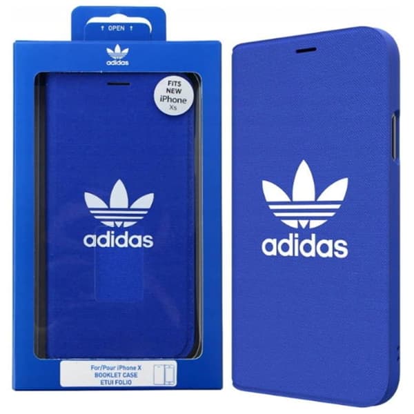 Adidas Booklet Case Canvas for iPhone X/Xs blå/blå 30279