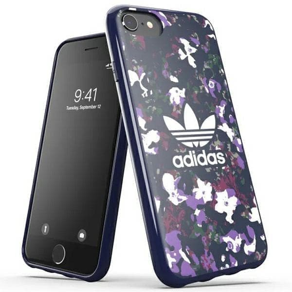 Adidas Snap Case floral iPhone SE2022 / SE2020 / 7 / 8 / 6 / 6s marineblå/marine 40545