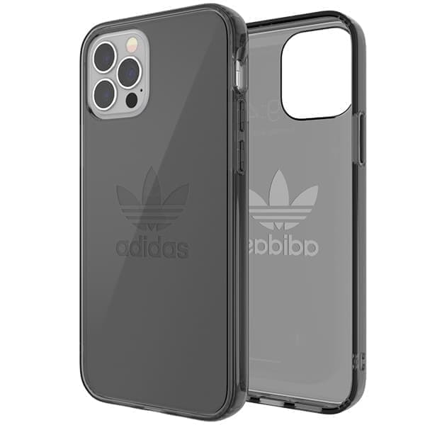 Adidas OR Beskyttelsesveske iPhone 12 / iPhone 12 Pro Clear Case svart gjennomsiktig/røyksort 42385