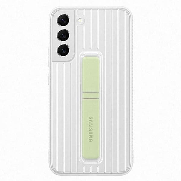 Samsung Protective Standing Cover pansret deksel med dobbelt stativ for Samsung Galaxy S22 hvit (EF-RS906CWEGWW)