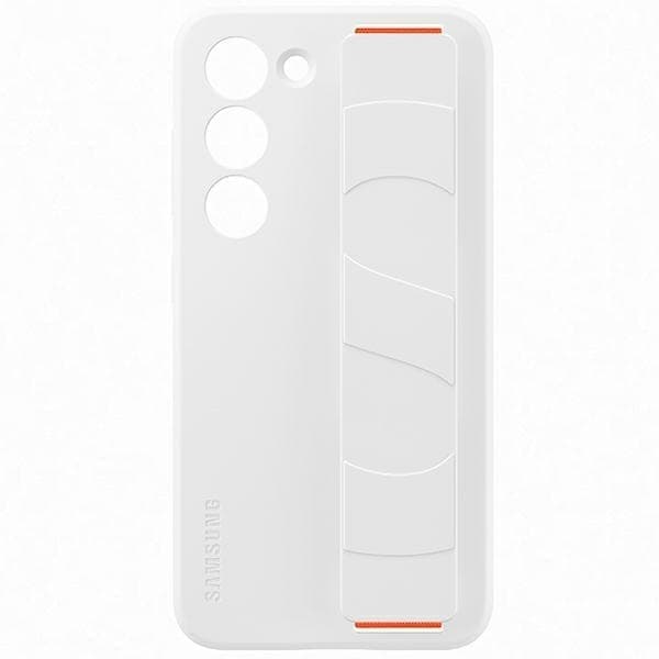 Samsung Silikon Grip Cover for Samsung Galaxy S23 silikondeksel med håndstropp? hvit (EF-GS911TWEGWW)