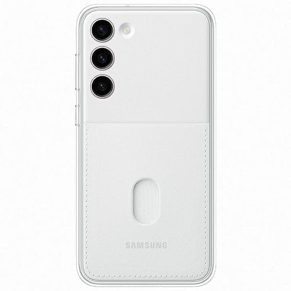 Samsung Frame Cover beskyttelsesdeksel for Samsung Galaxy S23+ deksel med utskiftbare bakre stikkontakter hvit (EF-MS916CWEGWW)