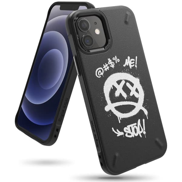 Ringke Onyx Design slitesterkt beskyttelsesdeksel for iPhone 12 mini svart (Graffiti) (OXAP0030)