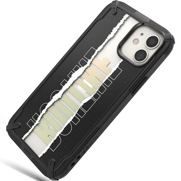 Ringke Fusion X Design-deksel pansret deksel med ramme iPhone 12 mini svart (Rutine) (XDAP0020)