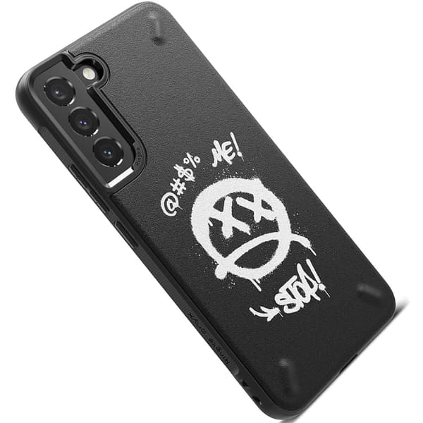 Ringke Onyx Design slitesterkt beskyttelsesdeksel Samsung Galaxy S22+ (S22 Plus) svart (Graffiti) ()