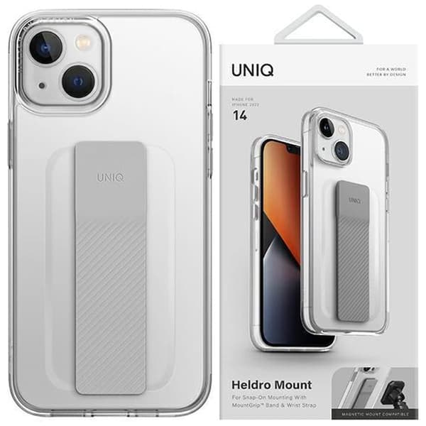 UNIQ Heldro Mount iPhone 14 6.1 deksel gjennomsiktig/gjennomsiktig klar