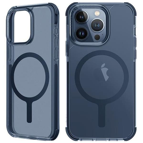 UNIQ-deksel Combat iPhone 15 Pro 6.1 Magclick Lader blå/røykblå