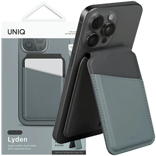 UNIQ Lyden DS magnetisk RFID-lommebok med telefonholder - blå og svart