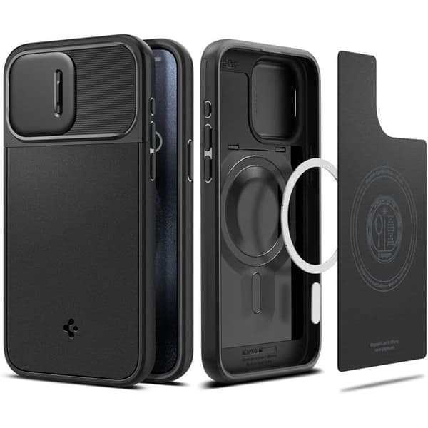 SPIGEN OPTIK ARMOR MAG MAGSAFE IPHONE 15 PRO MUSTA