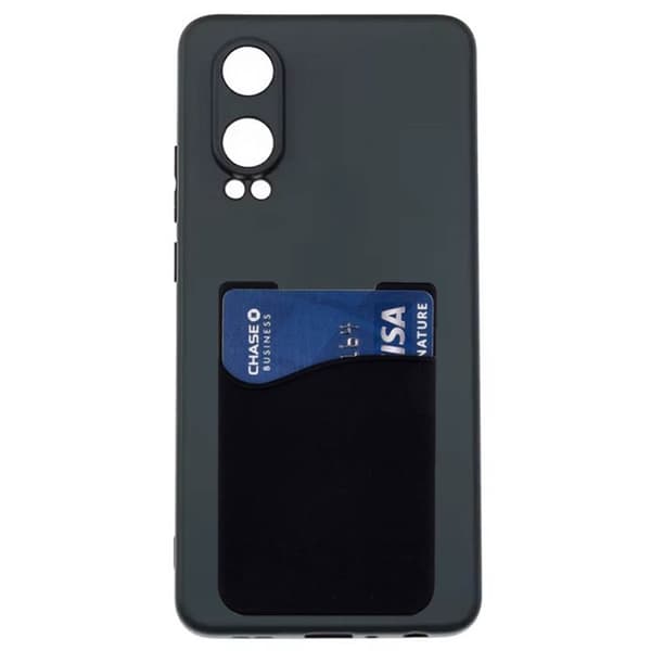 Silikon skal med korthållare OnePlus Nord CE4 Lite - Svart
