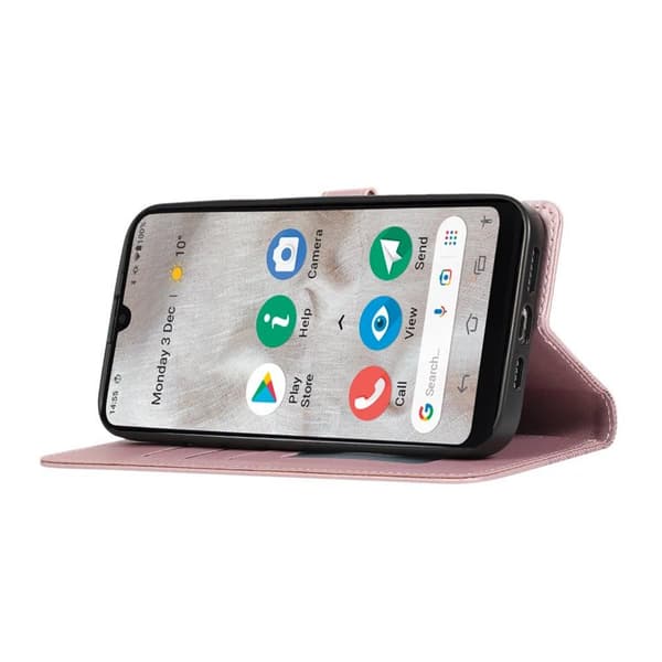 Blush mobilfodral 3-kort Doro 8100 - Blush Pink
