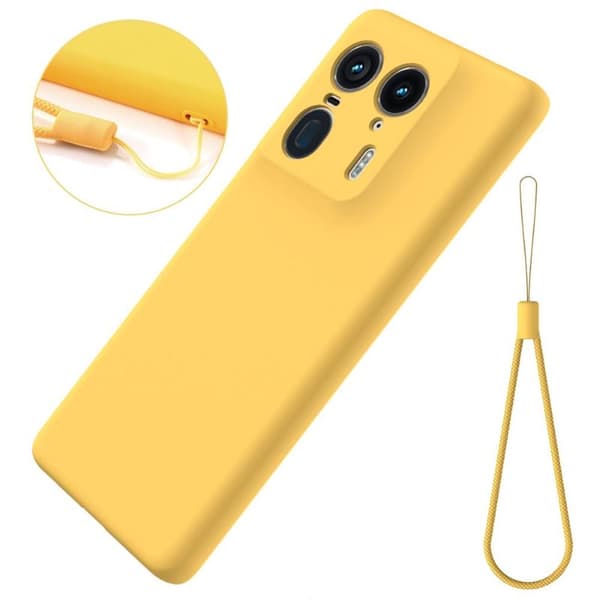 Liquid silikone cover Motorola Edge 50 Ultra - Gul