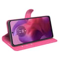 Miniatyrbild 3 av 6: Motorola Moto G04 4G/G24 4G Fodral Litchi Läder Rosa