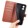 Miniatyrbild 4 av 6: Motorola Moto G04 4G/G24 4G Fodral Litchi Läder Brun