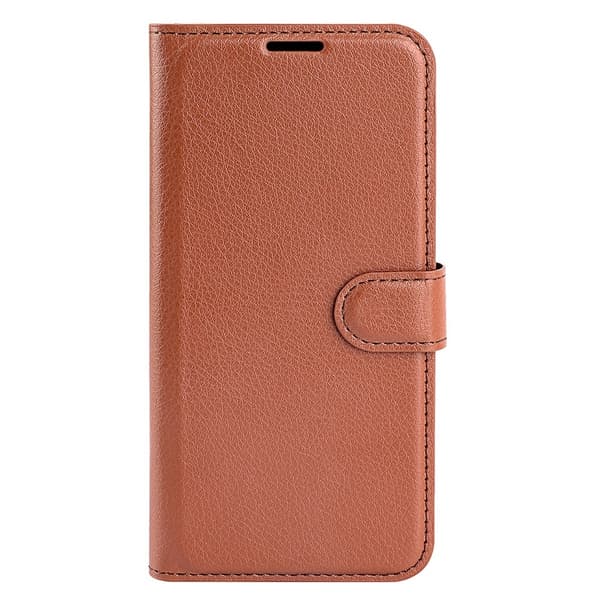Motorola Moto G04 4G/G24 4G Fodral Litchi Läder Brun
