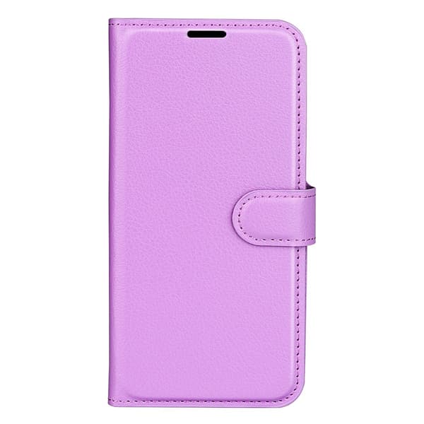 Motorola Moto G04 4G/G24 4G Fodral Litchi Läder Lila
