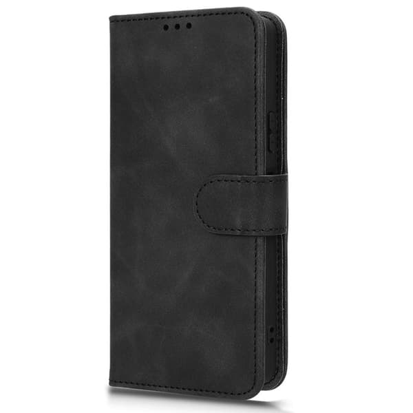 Sony Xperia 10 VI Fodral Skin Touch Läder Fodral Svart