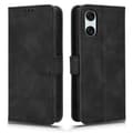 Miniatyrbild 1 av 6: Sony Xperia 10 VI Fodral Skin Touch Läder Fodral Svart