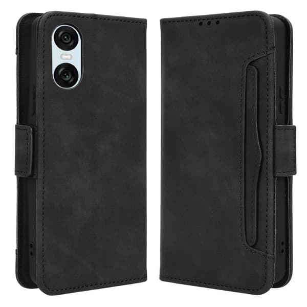 Sony Xperia 10 VI Fodral Med Avtagbart Kortfodral Svart