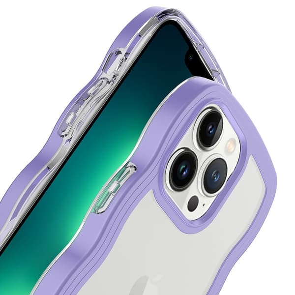 iPhone 15 Pro Max Skal Wavy Hybrid Transparent/Gul
