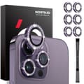 Miniatyrbild 1 av 5: NORTHJO iPhone 15 Pro/Pro Max/14 Pro/Pro Max Linsskydd Strass 2-PACK Lila
