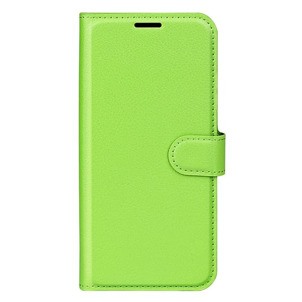 Motorola Moto G04 4G/G24 4G Fodral Litchi Läder Grön