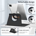Miniatyrbild 5 av 6: iPad Pro 13 2024 Fodral Hybrid Rotation Penhållare Svart
