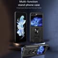 Miniatyrbild 2 av 6: Galaxy Z Flip 6 Skal Armor Hyrbid Ringskal Svart