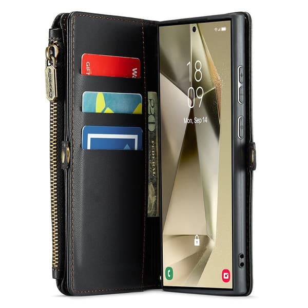CASEME Samsung Galaxy S24 Ultra Plånboksfodral Svart