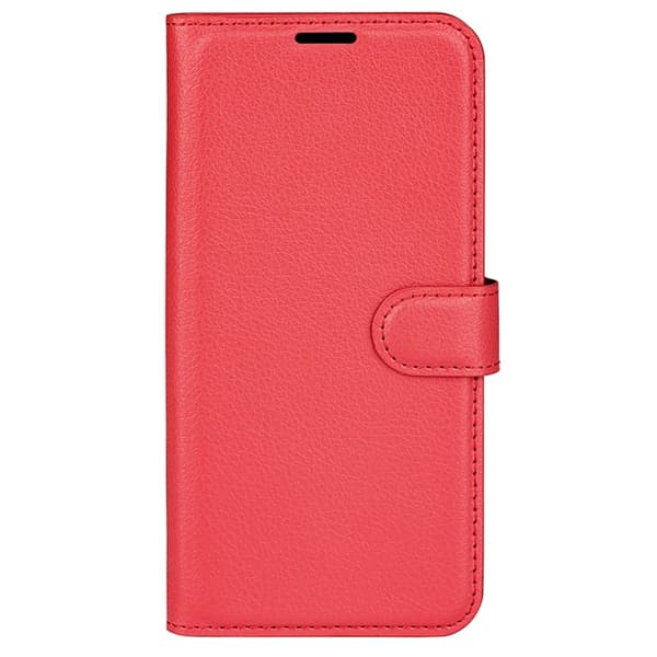 Google Pixel 8A Litchi Läder Fodral Röd