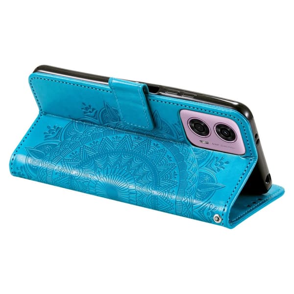 Motorola Moto G04 4G/G24 4G Fodral Mandala Blå