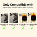 Miniatyrbild 2 av 5: NORTHJO iPhone 15 Pro/Pro Max/14 Pro/Pro Max Linsskydd Strass 2-PACK Guld