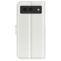Miniatyrbild 6 av 6: Google Pixel 8A Litchi Läder Fodral Vit
