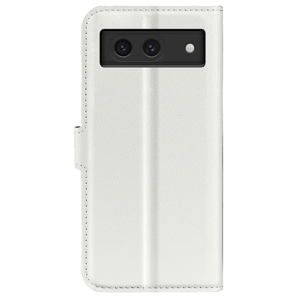 Google Pixel 8A Litchi Läder Fodral Vit