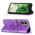 Miniatyrbild 3 av 6: Motorola Moto G04 4G/G24 4G Butterfly Fodral Lila