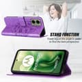 Miniatyrbild 6 av 6: Motorola Moto G04 4G/G24 4G Butterfly Fodral Lila
