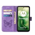 Miniatyrbild 2 av 6: Motorola Moto G04 4G/G24 4G Butterfly Fodral Lila