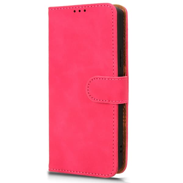 Sony Xperia 10 VI Fodral Skin Touch Läder Fodral Rosa
