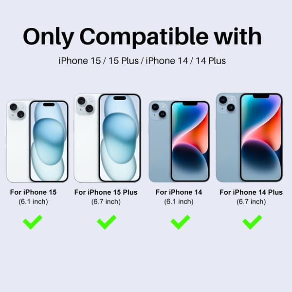 NORTHJO iPhone 15/15 Plus/14/14 Plus Linsskydd 3-PACK Glitter Blå