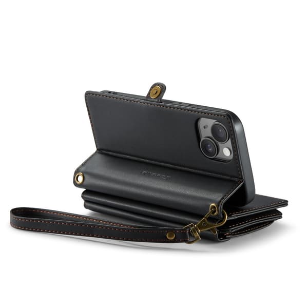 CASEME iPhone 15 Plånboksfodral Svart