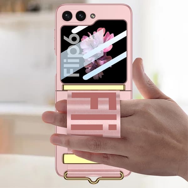 GKK Galaxy Z Flip 6 Skal Bälte Hybrid Rosa
