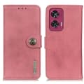 Miniatyrbild 1 av 6: KHAZNEH Motorola Edge 50 Fusion 5G Läder Fodral Rosa