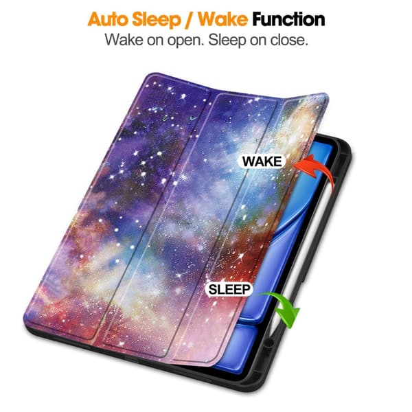 iPad Air 13 2025/2024 Tri-Fold Fodral Med Pennhållare Galaxy