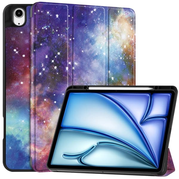iPad Air 13 2025/2024 Tri-Fold Fodral Med Pennhållare Galaxy